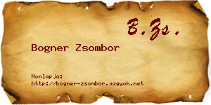 Bogner Zsombor névjegykártya